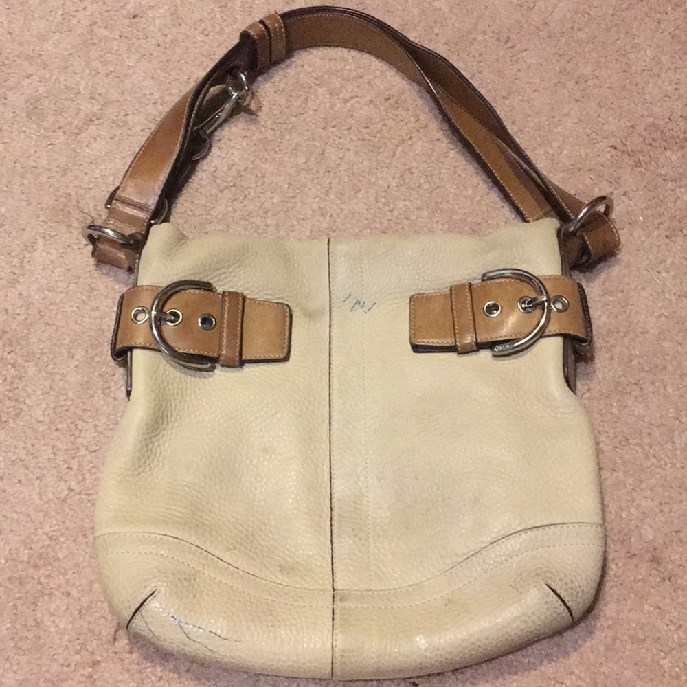 Coach bag used with stains